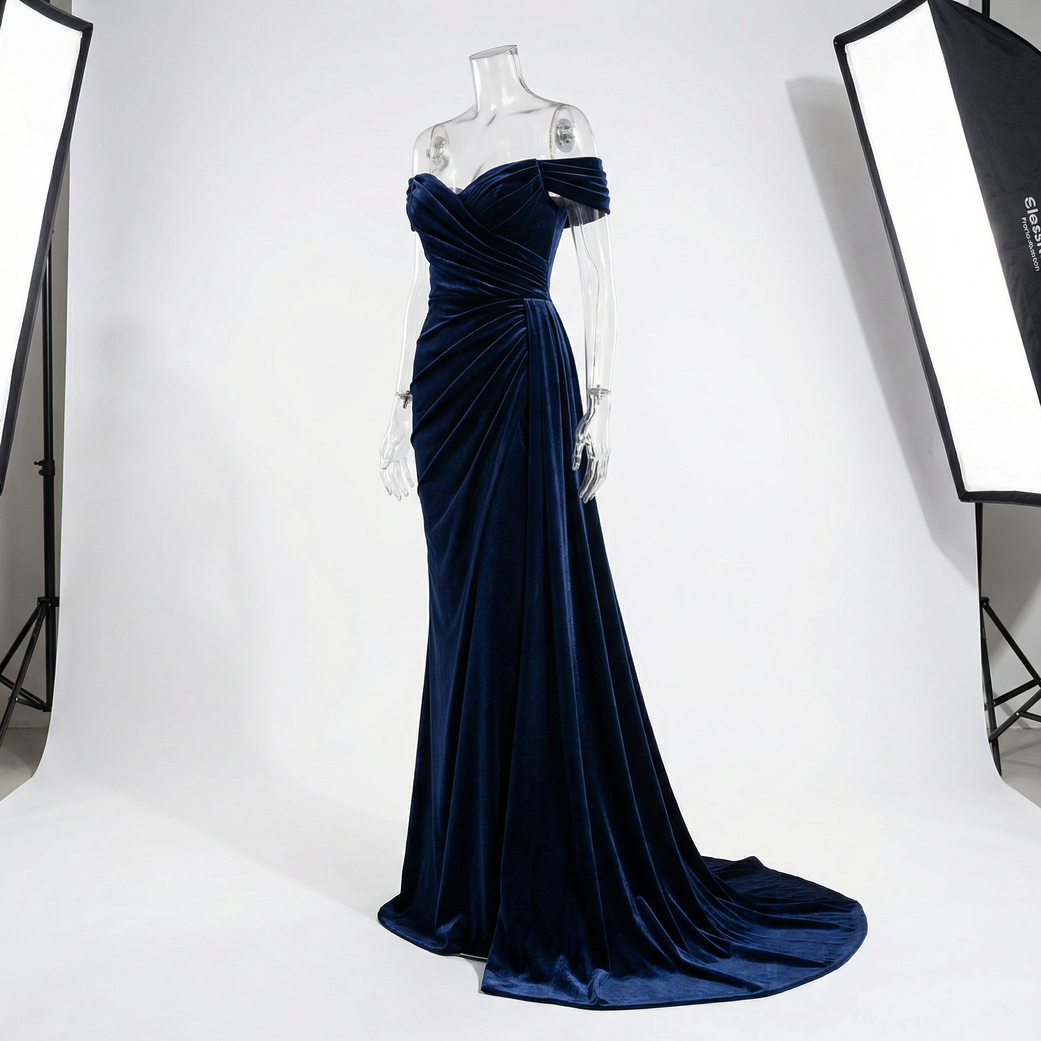 Midnight Blue Evening Gown