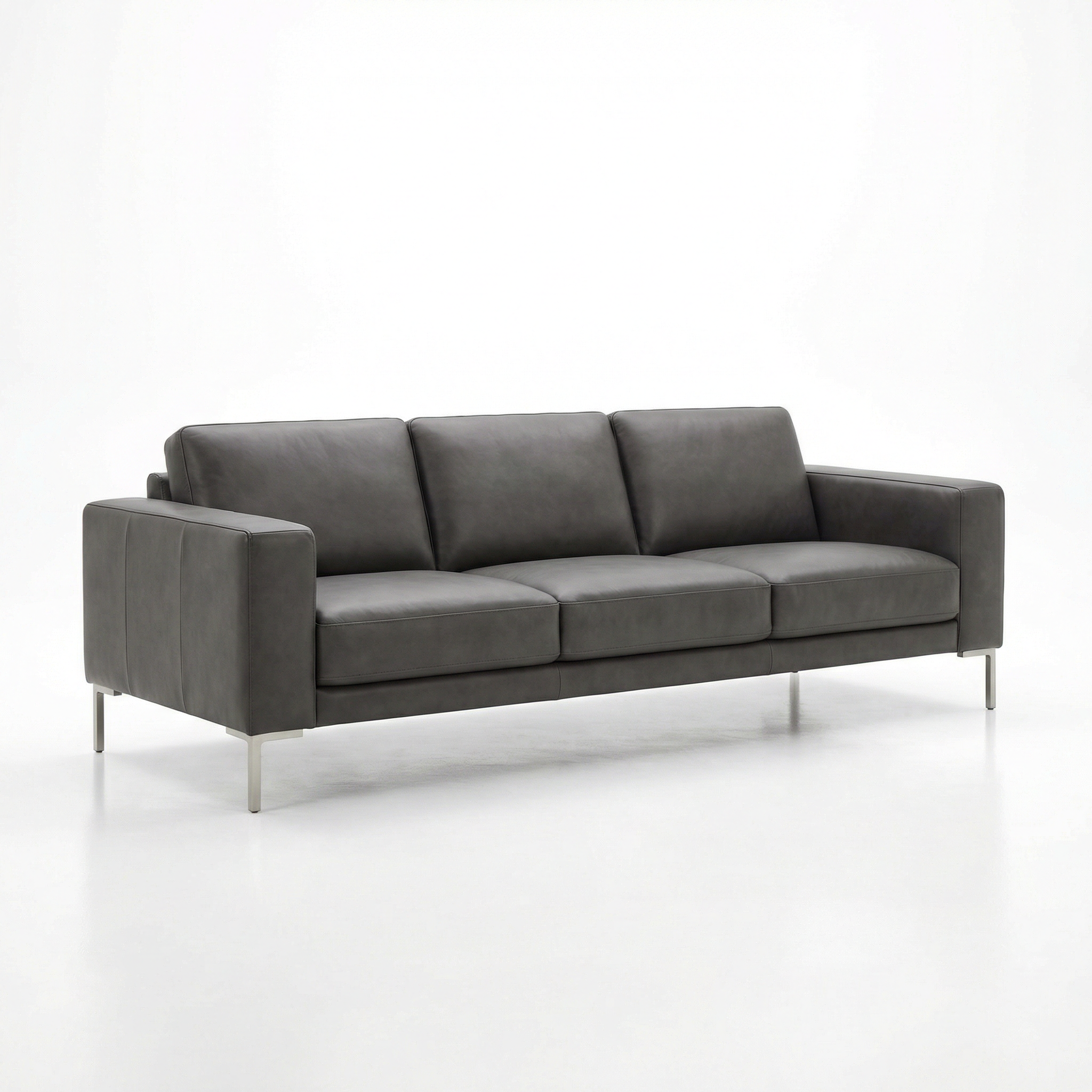 Italian Minimalist Leather Sofa